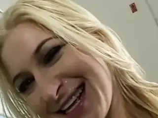 Big cock destroys beautiful blonde's great tight ass on a couch