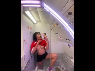 Emma Thai Had Airplane Toilet Fun and Airport Toilet Creampie