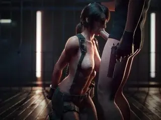 Quiet Hot  Bondage Blowjob