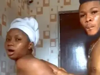 Horny Black Nigerian Couple Fucking Hard In Hot Shower!