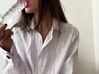 sucking and fucking myself with a dildo