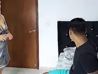 I share a bed with my stepson, I get very horny with him in my bed