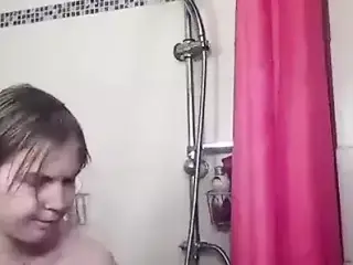 Me taking a shower