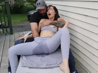 Romantic Outdoor Squirting in Yoga pants - with Jess & Tony