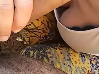 Cock sucked in her panties