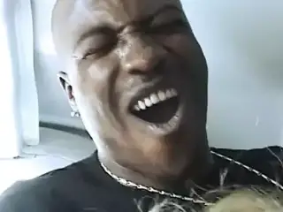 Bald black stud shoves his huge dick in blonde whore’s ass