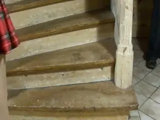Spanked on the stairs
