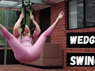 Wedgie girl wedgie swing funny video with Michellexm