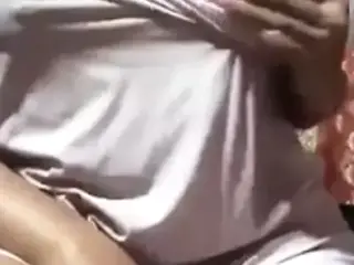 Playing with big tits
