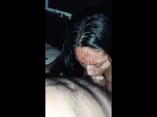 Blowjob with facial cumshot to my indian stepdaughter