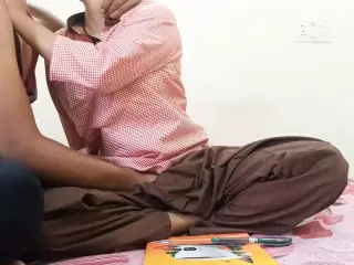 Indian Desi village college student was fucking with boyfriend in badroom in clear Hindi audio language