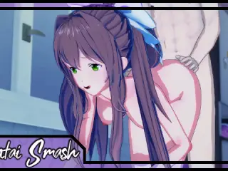 Monika fucked doggystyle. Doki Doki Literature Club