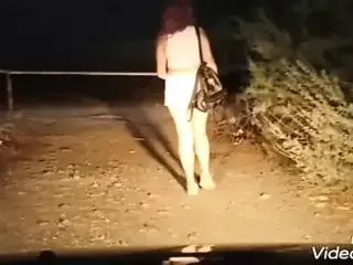 Slut pays for a ride home with her pussy (Italian)