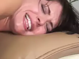 Horny fucker loves getting her pussy fucked in multiple positions on the couch