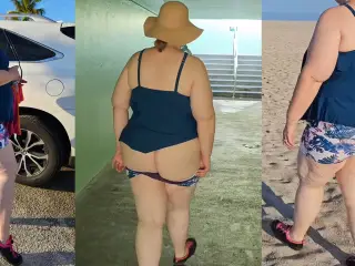 Your favorite big ass milf enjoying a day at the beach