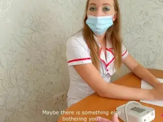 MILF doctor tries to use an unconventional method of treatment - takes patient’s cock in mouth and gets huge creampie