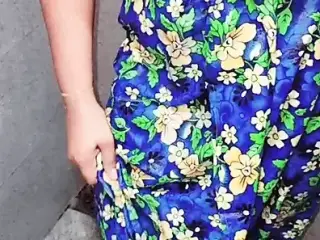 Cheeththa Dress Village Girl Showering in Bathroom