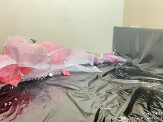 Fejira com Multilayer raincoat self bondage vibrator orgasm