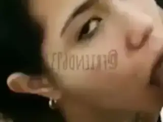 Asian girl smoking small dick