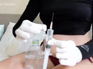 2 injections in the ass and anal masturbation