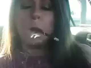 Milf Smoking More 120 in the car