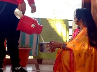 Desi bhabhi fucked by milkman with nice blowjob scene.