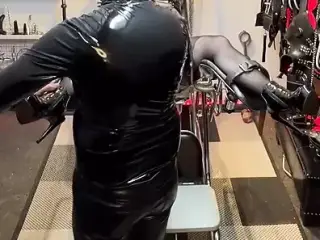 Woman Squirts on Gyn Chair