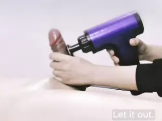 Teasing, Handjob Until he 26.can't endure, Post Orgasm, Massage Gun