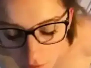 Blowjob with glasses