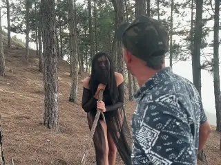 The forest witch fucks a defenseless man