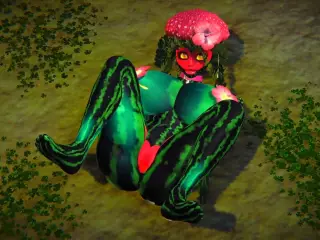 Fucking a Watermelon in the Park : Hentai Monster Girl