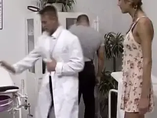 A breathtaking German girl gets her tight holes smashed by two doctors