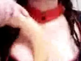 Emo girl Nursie-Chan sucks and titfucks banana on Youtube