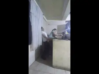 Maid Slapped in the Kitchen by Her Boss