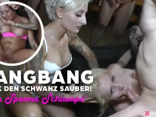 German GangBang Party - Lick the Cock Clean