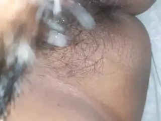 Sri Lanka New Sex Video Wet Hair Pussy Lady Blowjob & Fingering Solo Big Black Cock Next Door Woman Fuck Working Boy  part 1