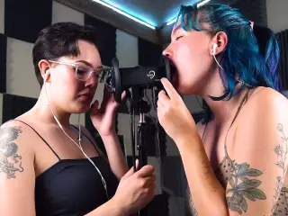 Bella and Sasha Ear Licking Sexy ASMR