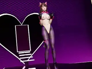 R18-MMD Overwatch Dva Black Cat 3D Erotic Hot Dance