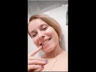 Skype Natalia Sazonenko loves it in the bathroom