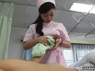 Japanese nurse, Maria Ono is sucking dick, uncensored