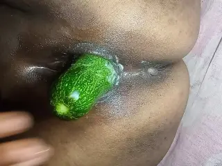 Bhabhi cucumber fuck. She was squirting, all time