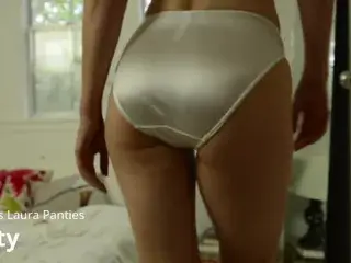 fancy satin panties modeling