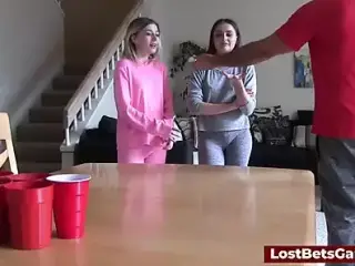 A sexy game of strip pong turns hardcore fast