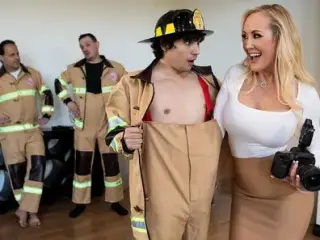 Sexy MILF Photographer Fucks A Young Fireman - at ebrazz.tv