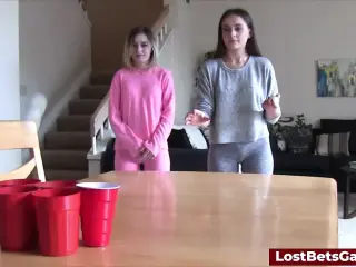 A sexy game of strip pong turns hardcore fast