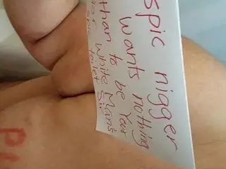 Raceplay piss play with fat brown slave