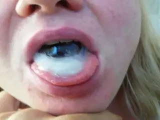 Handjob and cum on mouth