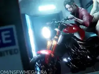 Resident Evil Claire Redfield Fucking Hard Cock On Her Motorcycle