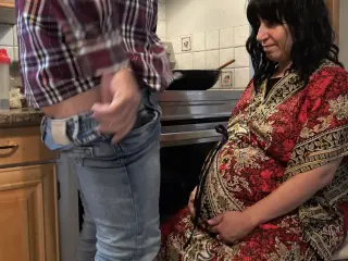 Pregnant stepmother cheating with stepson while husband is at work