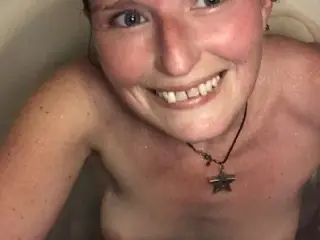 Hot step-mom masturbating with a vibrator in the bath and the orgasmic aftermath